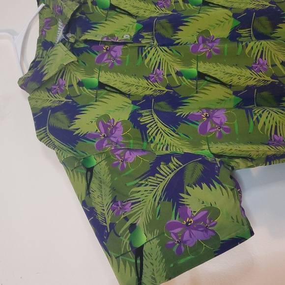 Bogey Is Life Bamboo Tropical Print Mens Golf Polo Size XL Athletic Fit Heavy - Picture 2 of 8